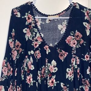 Altar’d State navy flowered dress